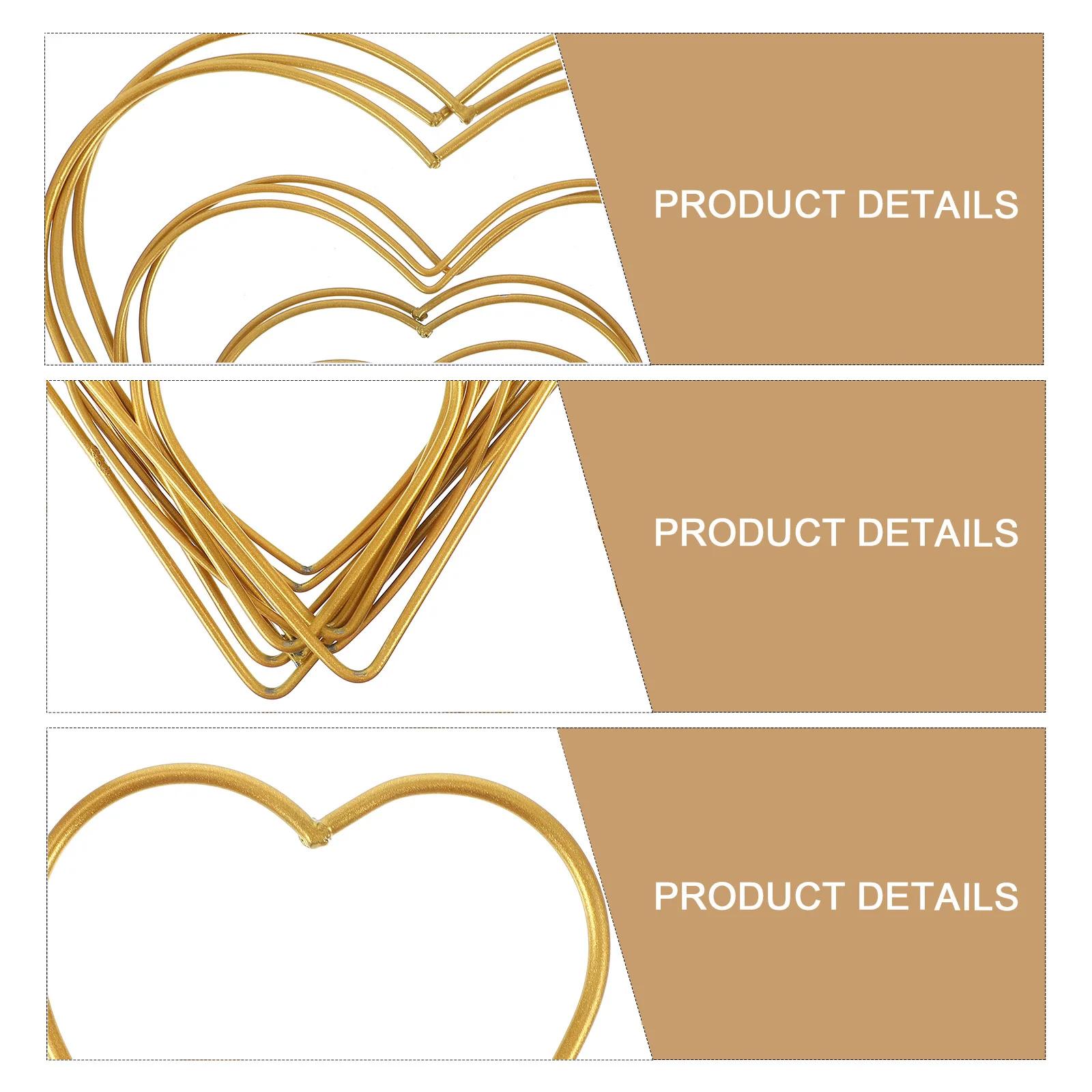 12 Pcs Loop Metal Decorative Wreath Christmas Decoration Rings for Crafts Golden Heart Shaped
12 Pcs Loop Metal Decorative Wreath Christmas Decoration Rings for Crafts Golden Heart Shaped