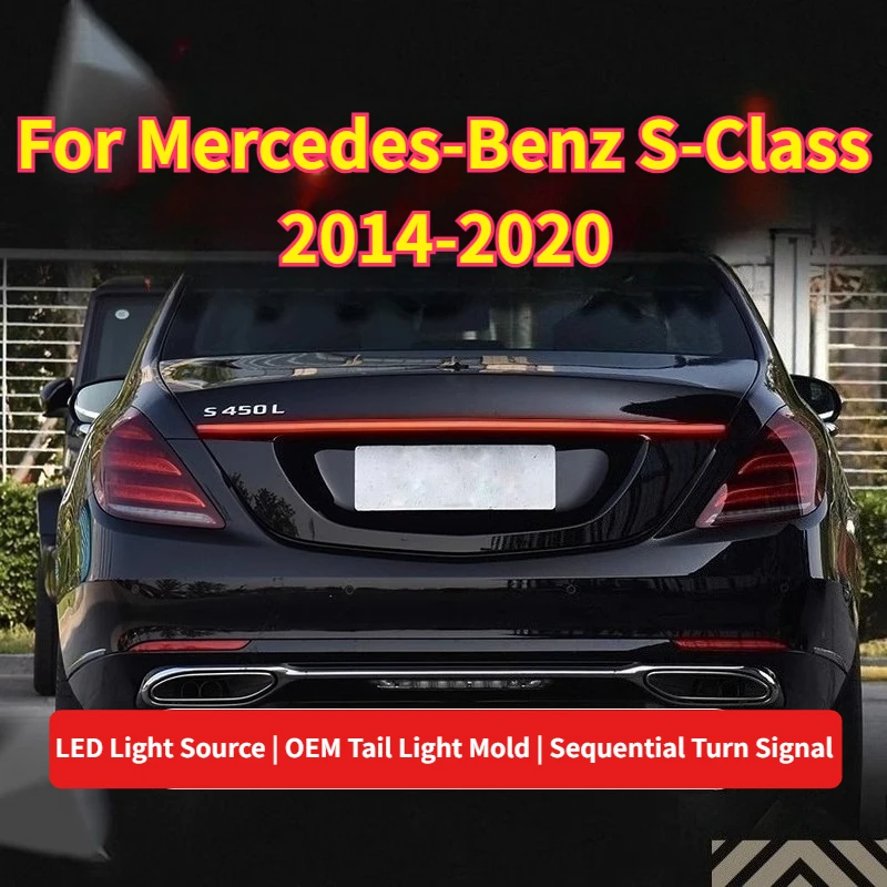 Для Mercedes-Benz S-Class W222 2014-2020 S300 S320 S350 S40 модифицированный последовательный светодиодный задний фонарь черезчного типа, задний стоп-сигнал
Для Mercedes-Benz S-Class W222 2014-2020 S300 S320 S350 S40 модифицированный последовательный светодиодный задний фонарь черезчного типа, задний стоп-сигнал