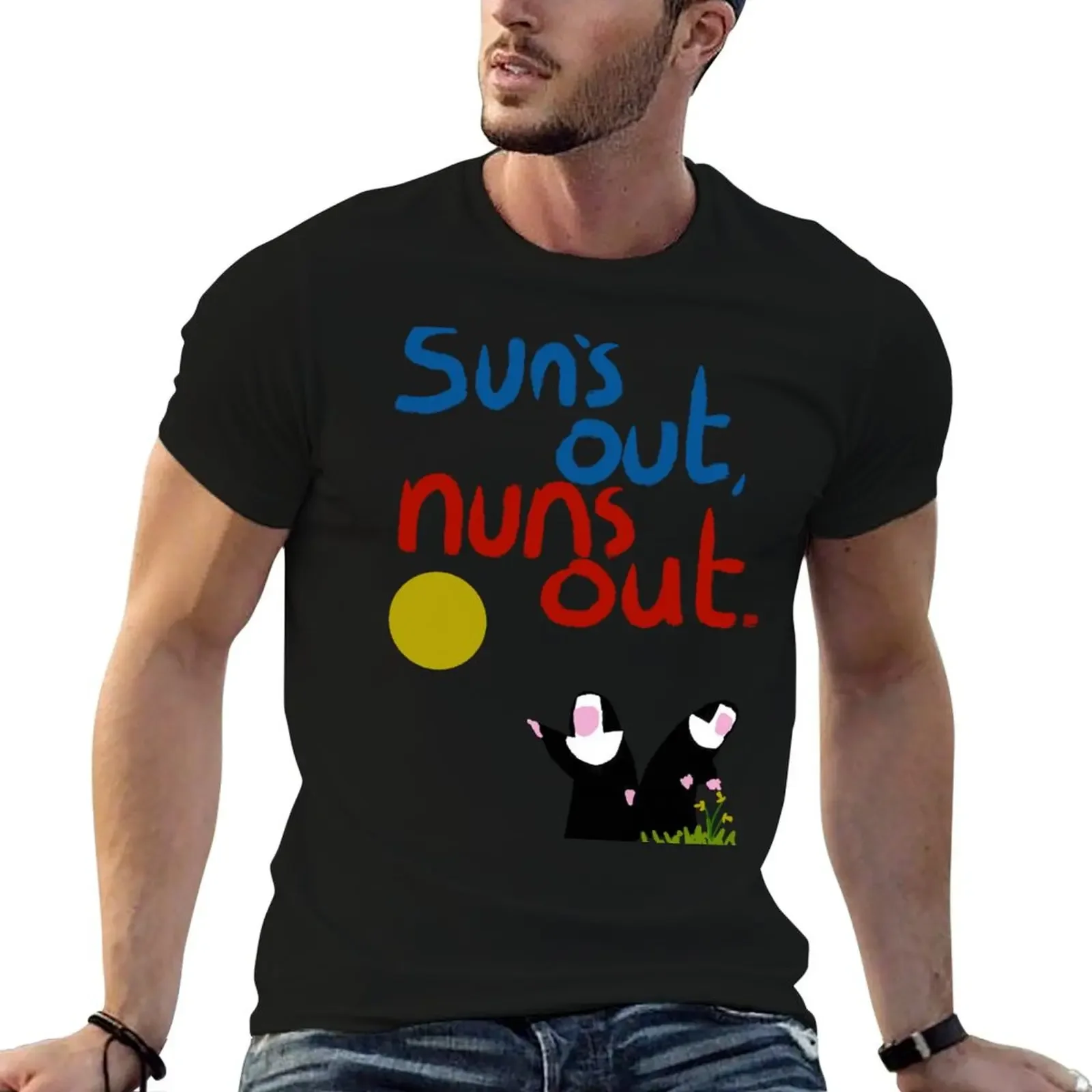 Sun's out, nuns out. T-Shirt custom shirt Short sleeve tee funny meme t-shirts mens graphic t-shirts
Sun's out, nuns out. T-Shirt custom shirt Short sleeve tee funny meme t-shirts mens graphic t-shirts