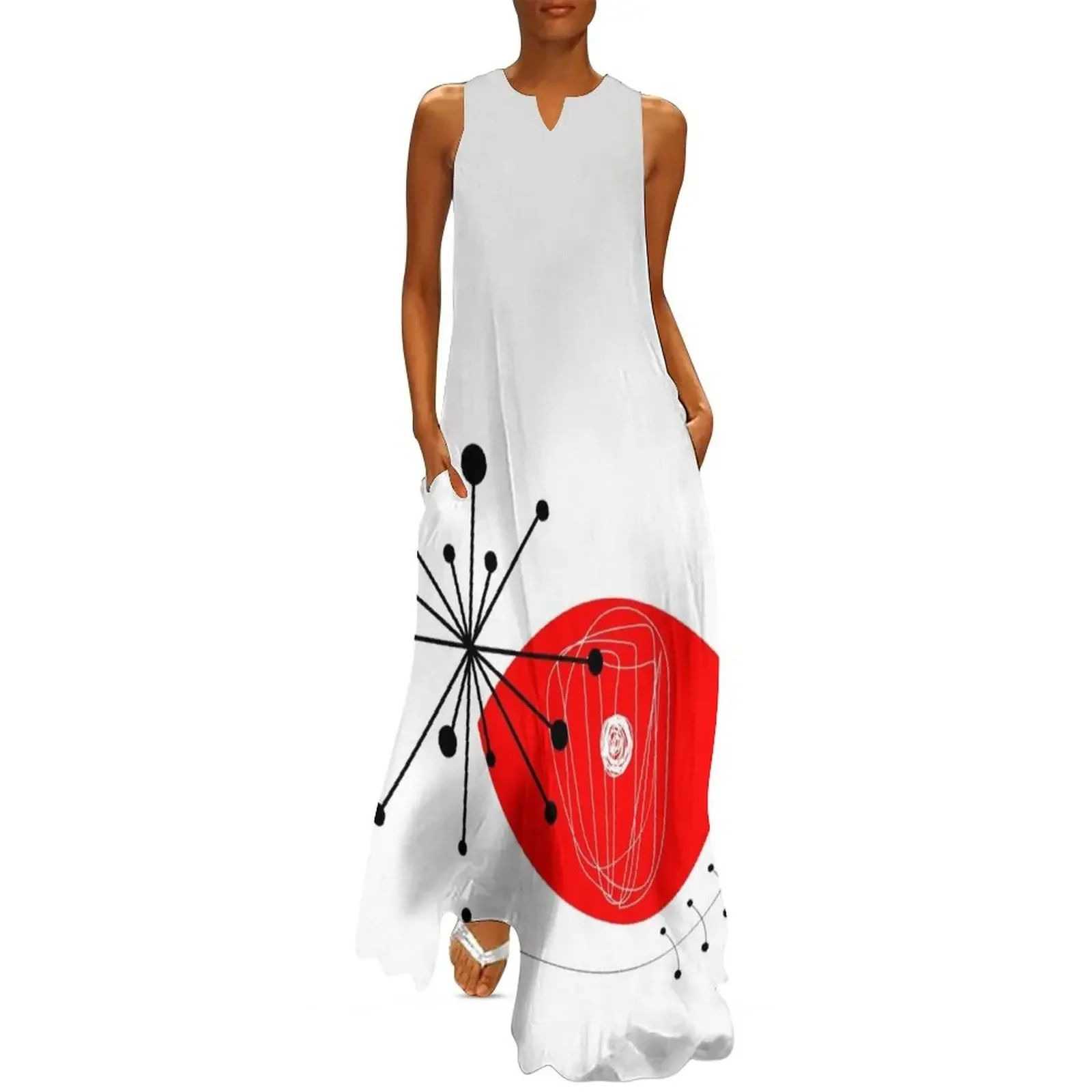 Composition with red eye element and abstract floral shapes Long Dress sexy dress for women Long dress woman
Composition with red eye element and abstract floral shapes Long Dress sexy dress for women Long dress woman