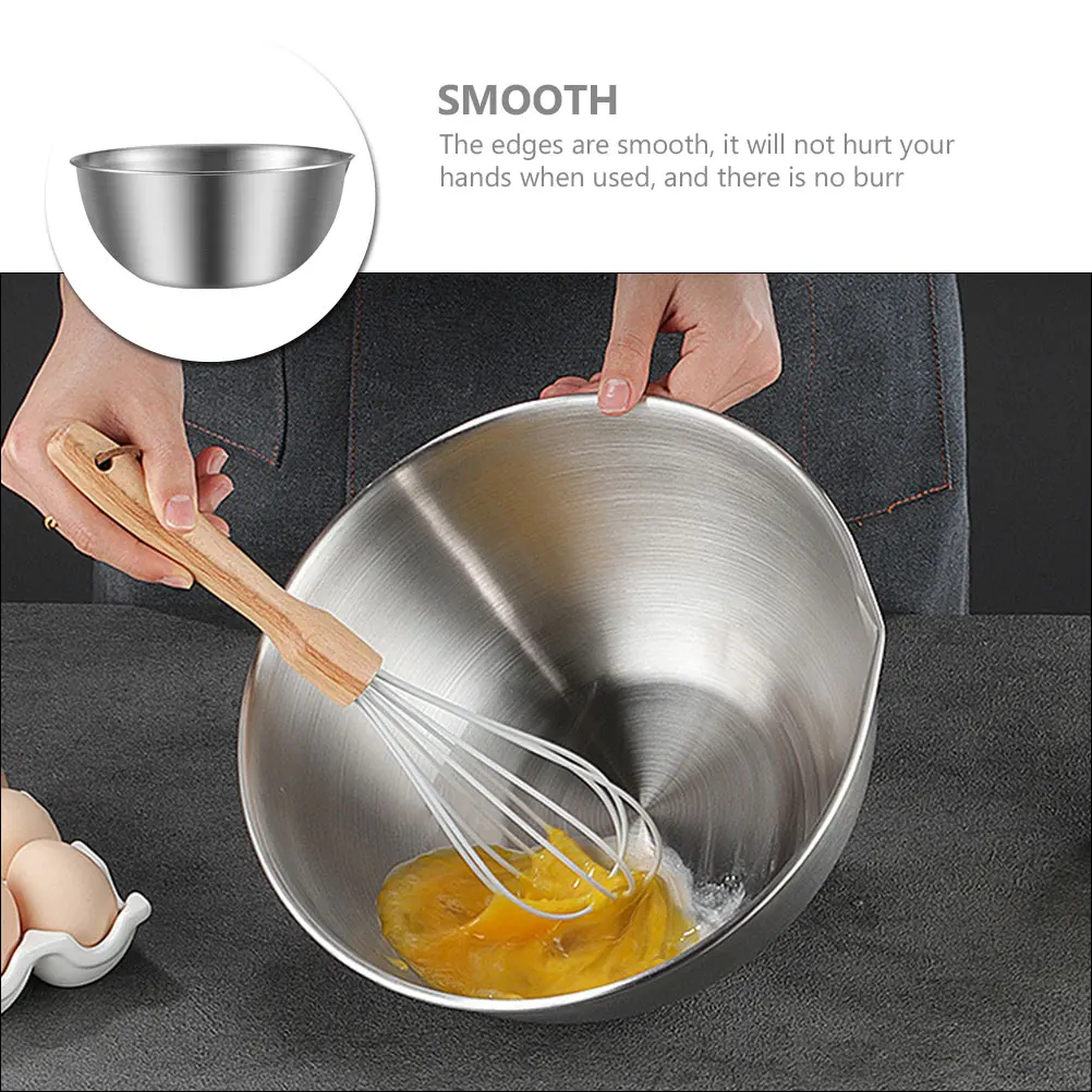 Stainless Steel Cooking Basin 20cm Graduated Spout Drain Holes Fast Drainage Mixing Bowl Kitchen Supplies Salad Baking Dough Egg
Stainless Steel Cooking Basin 20cm Graduated Spout Drain Holes Fast Drainage Mixing Bowl Kitchen Supplies Salad Baking Dough Egg
