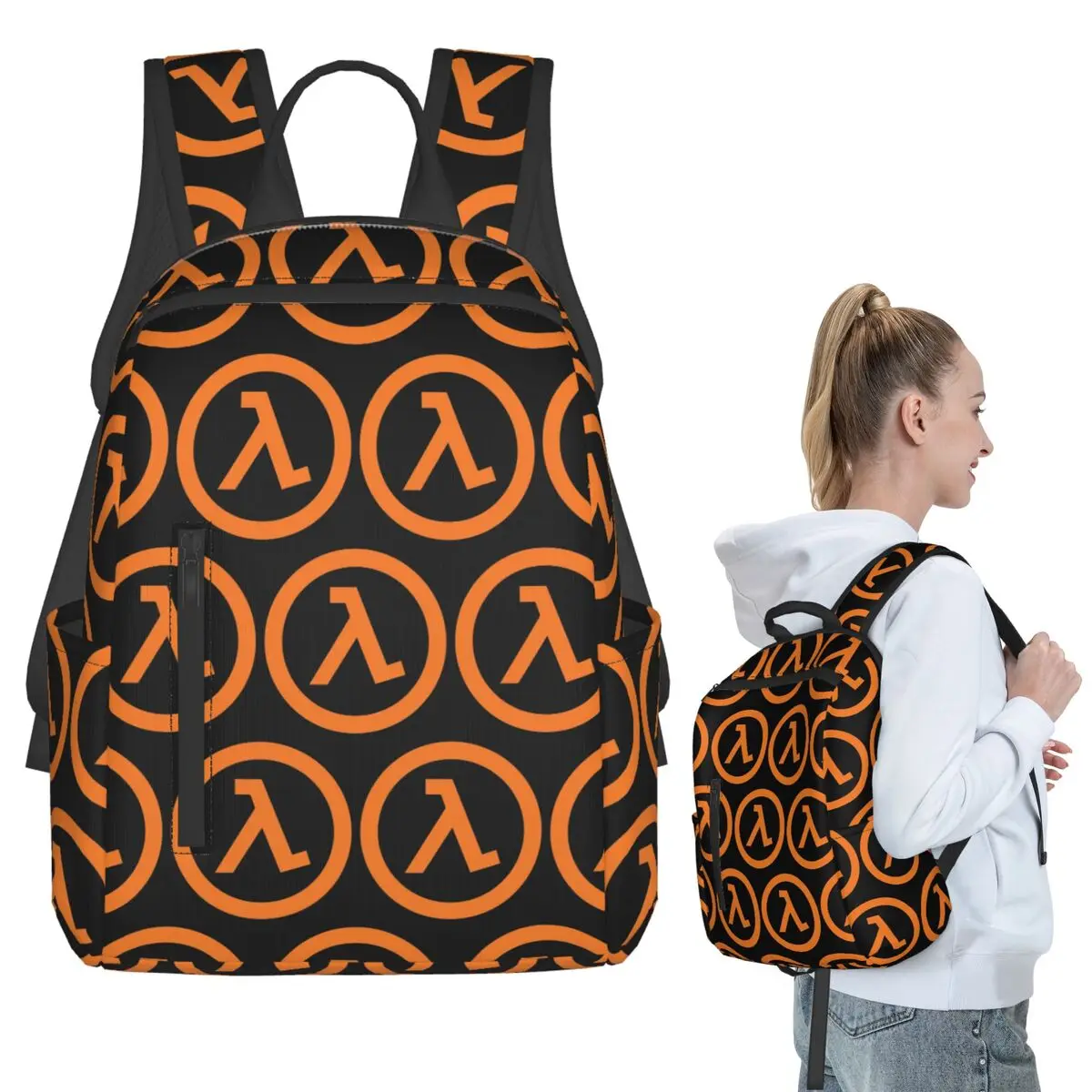 Half Life Lambda Backpack Student BookBag Children School Bag Computer Shoulder Bags Men Women
Half Life Lambda Backpack Student BookBag Children School Bag Computer Shoulder Bags Men Women