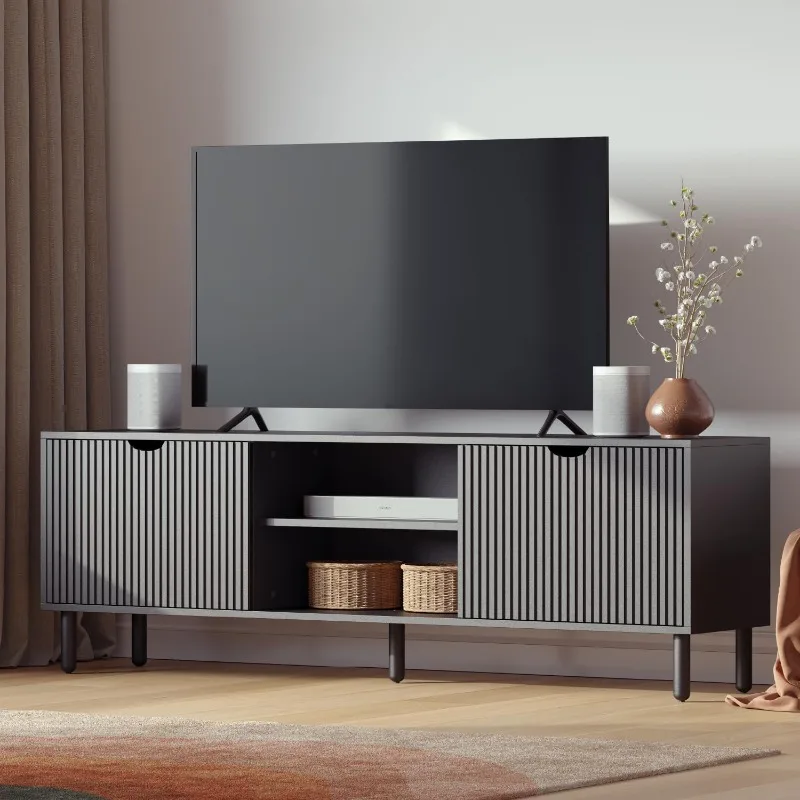 Contemporary Fluted TV Stand - Media Console - Entertainment Center with Storage - Console Table for Living Room and Bedrooms
Contemporary Fluted TV Stand - Media Console - Entertainment Center with Storage - Console Table for Living Room and Bedrooms