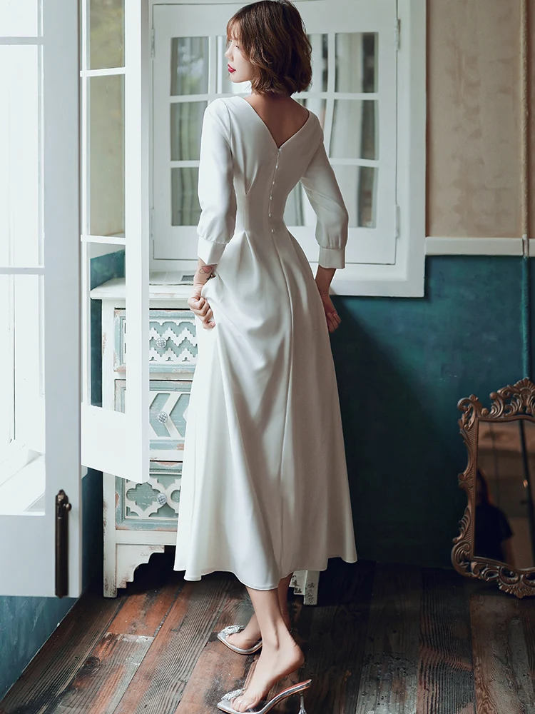 White Evening Dr Women's Daily Wear Wedding Dr Faionable Engagement Ceremony Light Wedding Dr Polyester Fiber
White Evening Dr Women's Daily Wear Wedding Dr Faionable Engagement Ceremony Light Wedding Dr Polyester Fiber
