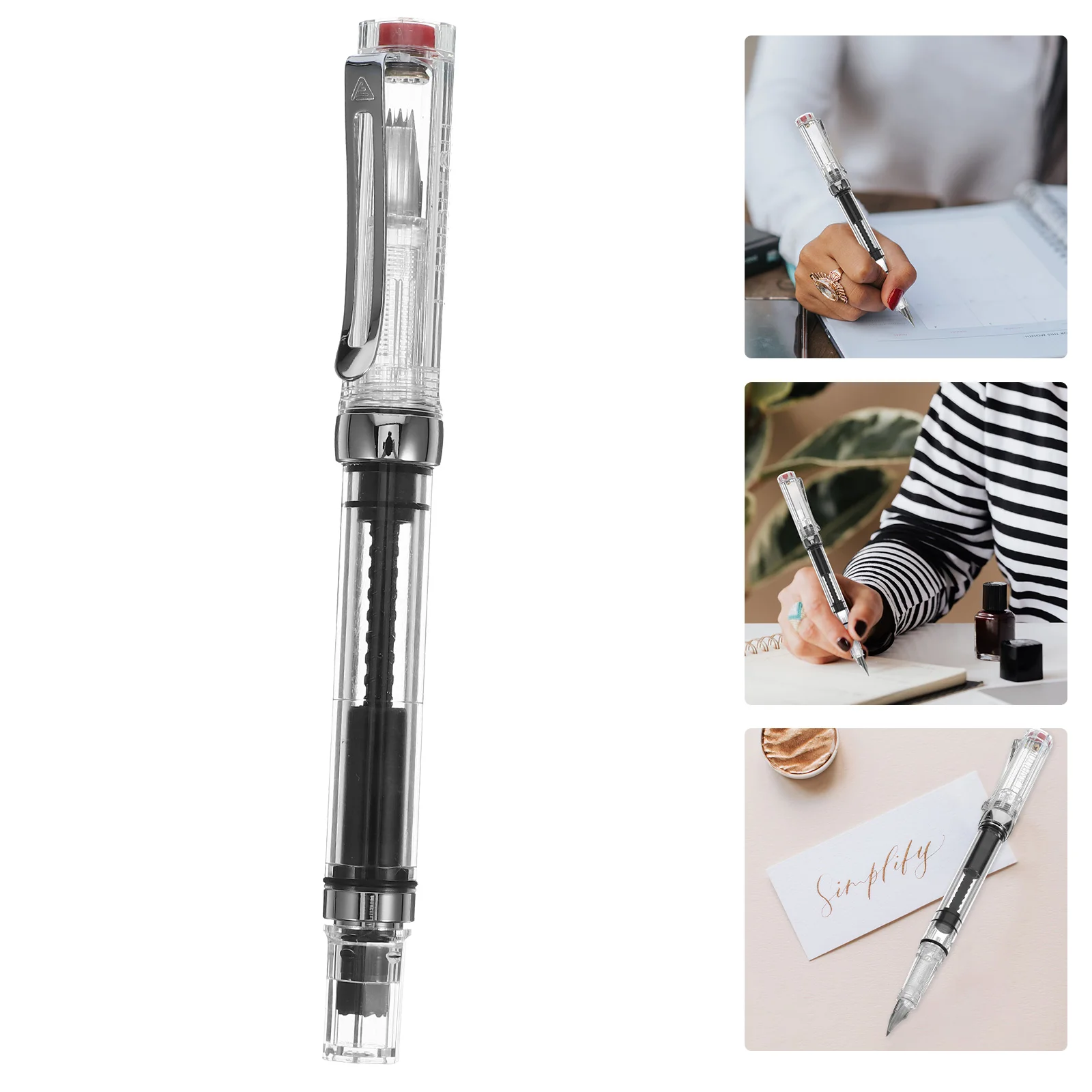 Clear Fountain Reusable Smooth Writing Pen Portable Business Sign Pen Calligraphy Ink Style Pens School Office Gift
Clear Fountain Reusable Smooth Writing Pen Portable Business Sign Pen Calligraphy Ink Style Pens School Office Gift