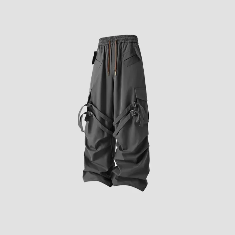 American Style Retro Techwear Drape Cargo Pants Unisex Straight Multi-Pocket Bandage Design Casual Loose Fashion Trousers
American Style Retro Techwear Drape Cargo Pants Unisex Straight Multi-Pocket Bandage Design Casual Loose Fashion Trousers