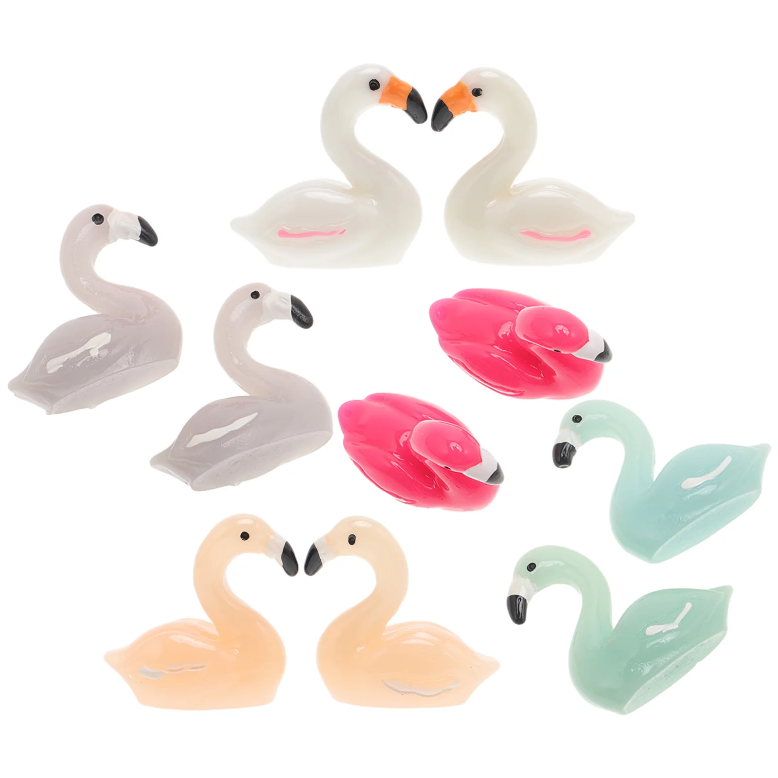 10pcs Flamingo Decorations Mini Garden Statues Resin Figurines Purple White Accessories for DIY Crafts Yard Party
10pcs Flamingo Decorations Mini Garden Statues Resin Figurines Purple White Accessories for DIY Crafts Yard Party