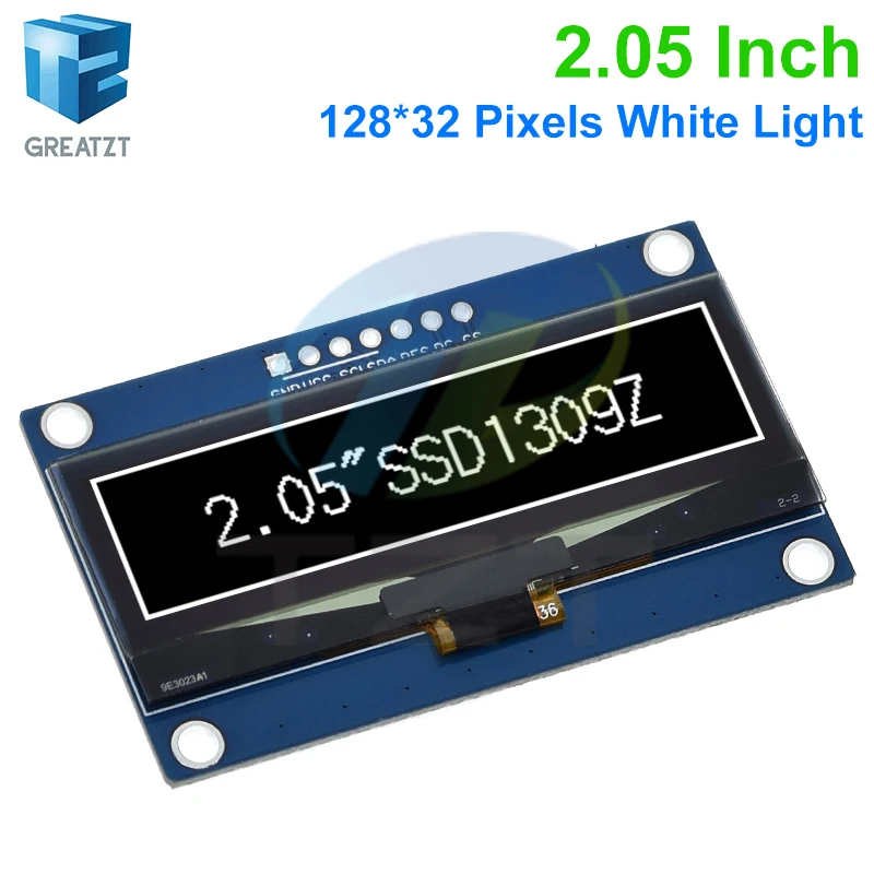 ЖК-модуль TZT SSD1309 для Arduino, 2,05 дюйма, OLED-дисплей 128*32, белый цвет, интерфейс контроллера, поддержка SPI/IIC
ЖК-модуль TZT SSD1309 для Arduino, 2,05 дюйма, OLED-дисплей 128*32, белый цвет, интерфейс контроллера, поддержка SPI/IIC