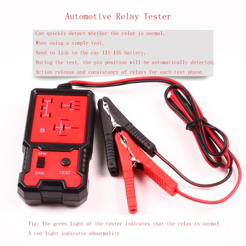 Automotive Relay Tester Relay Analyzer Automotive 12V Four-Pin Five-Pin Relay Tester
Automotive Relay Tester Relay Analyzer Automotive 12V Four-Pin Five-Pin Relay Tester