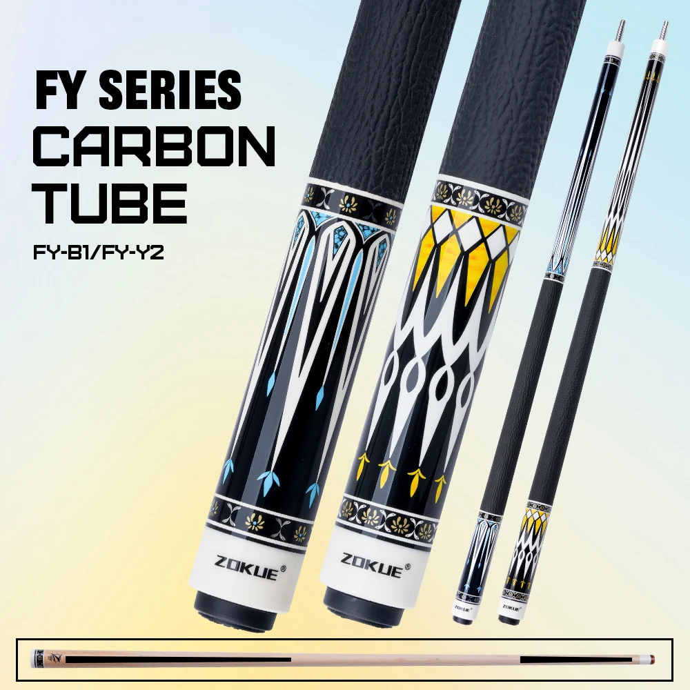 Zokue FY Series Pool Cue with 12.5mm Carbon Fiber Maple Shaft for proferrsional billiards Cue
Zokue FY Series Pool Cue with 12.5mm Carbon Fiber Maple Shaft for proferrsional billiards Cue