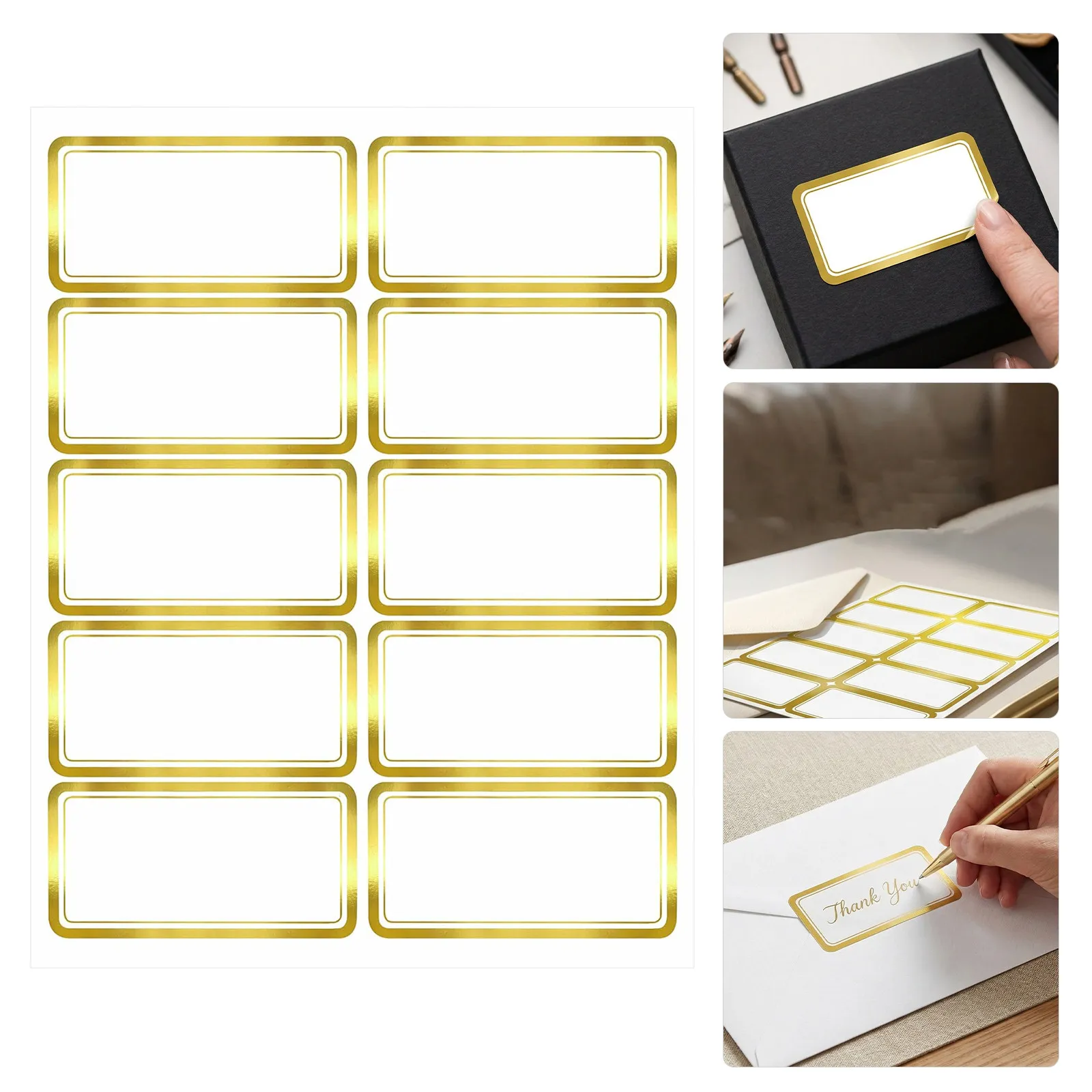 20Pcs Gold Border Stickers Self Adhesive Writable Labels for Classroom Kitchen Bulletin Board Name Tags Organizing Labels
20Pcs Gold Border Stickers Self Adhesive Writable Labels for Classroom Kitchen Bulletin Board Name Tags Organizing Labels