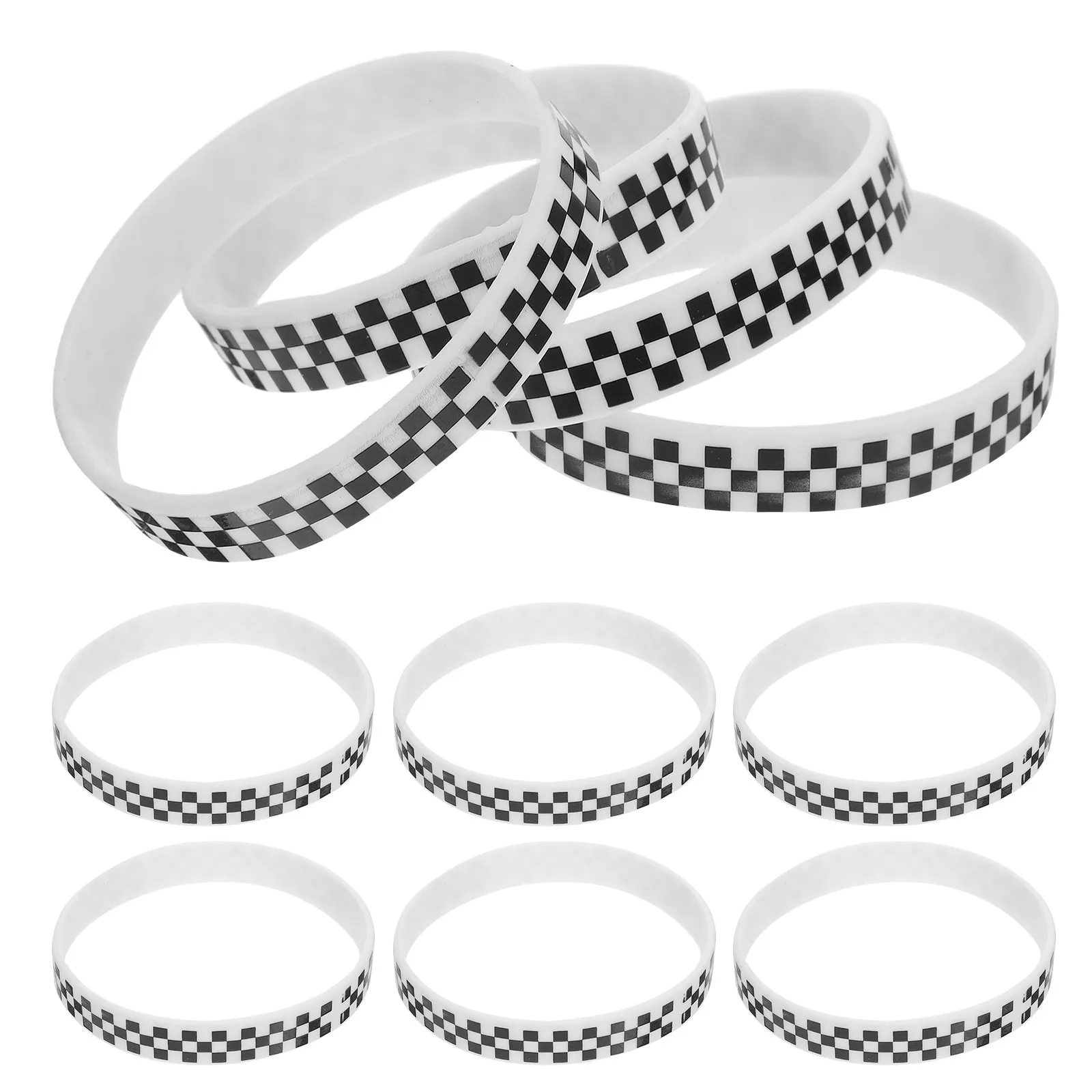 40Pcs Checkered Silicone Wristbands Black White Plaid Pattern Racing Flag Bracelets Sports Party Festival Race Car Event
40Pcs Checkered Silicone Wristbands Black White Plaid Pattern Racing Flag Bracelets Sports Party Festival Race Car Event