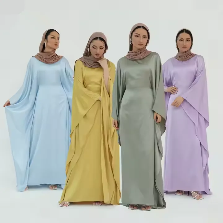 Eid Kebaya Abayas for Women Satin Muslim Prayer Dress Caftan Marocain Femme Jalabiya Dubai Turkey Kaftan Islam Djellaba Abaya
Eid Kebaya Abayas for Women Satin Muslim Prayer Dress Caftan Marocain Femme Jalabiya Dubai Turkey Kaftan Islam Djellaba Abaya