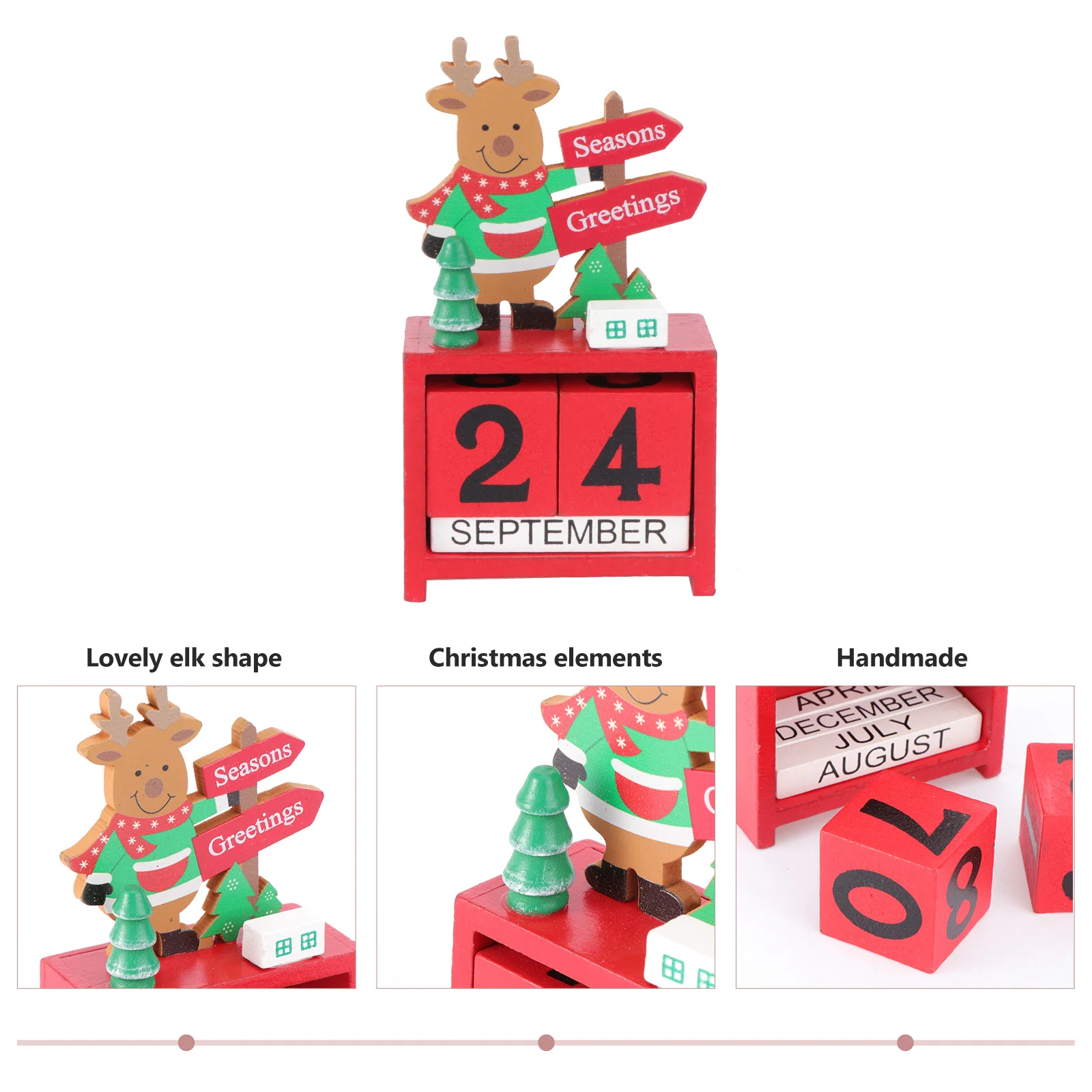 1pc Wooden Countdown Calendar Christmas Decoration Elk Shape Stereoscopic Design For Desk Home Office Holiday Party Decor
1pc Wooden Countdown Calendar Christmas Decoration Elk Shape Stereoscopic Design For Desk Home Office Holiday Party Decor