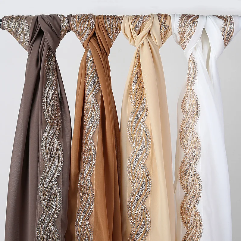Diamond Beads Bubble Chiffon Hijab Scarf Plain Shawls Solid Thick Head Wraps Foulard Muslim Ramadan Sjaal Hoofddoek Turban Femme
Diamond Beads Bubble Chiffon Hijab Scarf Plain Shawls Solid Thick Head Wraps Foulard Muslim Ramadan Sjaal Hoofddoek Turban Femme