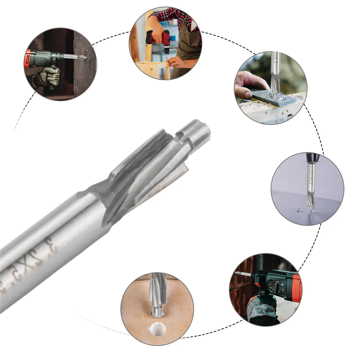 ABAZJ 5Pcs HSS Counterbore End Mill M3-M8 Pilot Slotting Tool Milling Cutter Countersink End Mills
ABAZJ 5Pcs HSS Counterbore End Mill M3-M8 Pilot Slotting Tool Milling Cutter Countersink End Mills