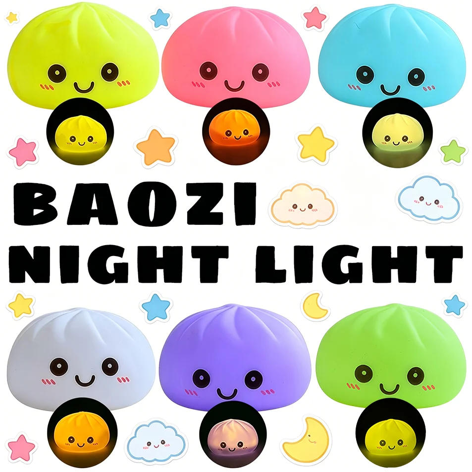 2026 Simulation Baozi Night Light Soft Dumplings Soft Cute Steamer Birthday Gift Prank Props Colorful Dumping Toy Squishy Gifts
2026 Simulation Baozi Night Light Soft Dumplings Soft Cute Steamer Birthday Gift Prank Props Colorful Dumping Toy Squishy Gifts