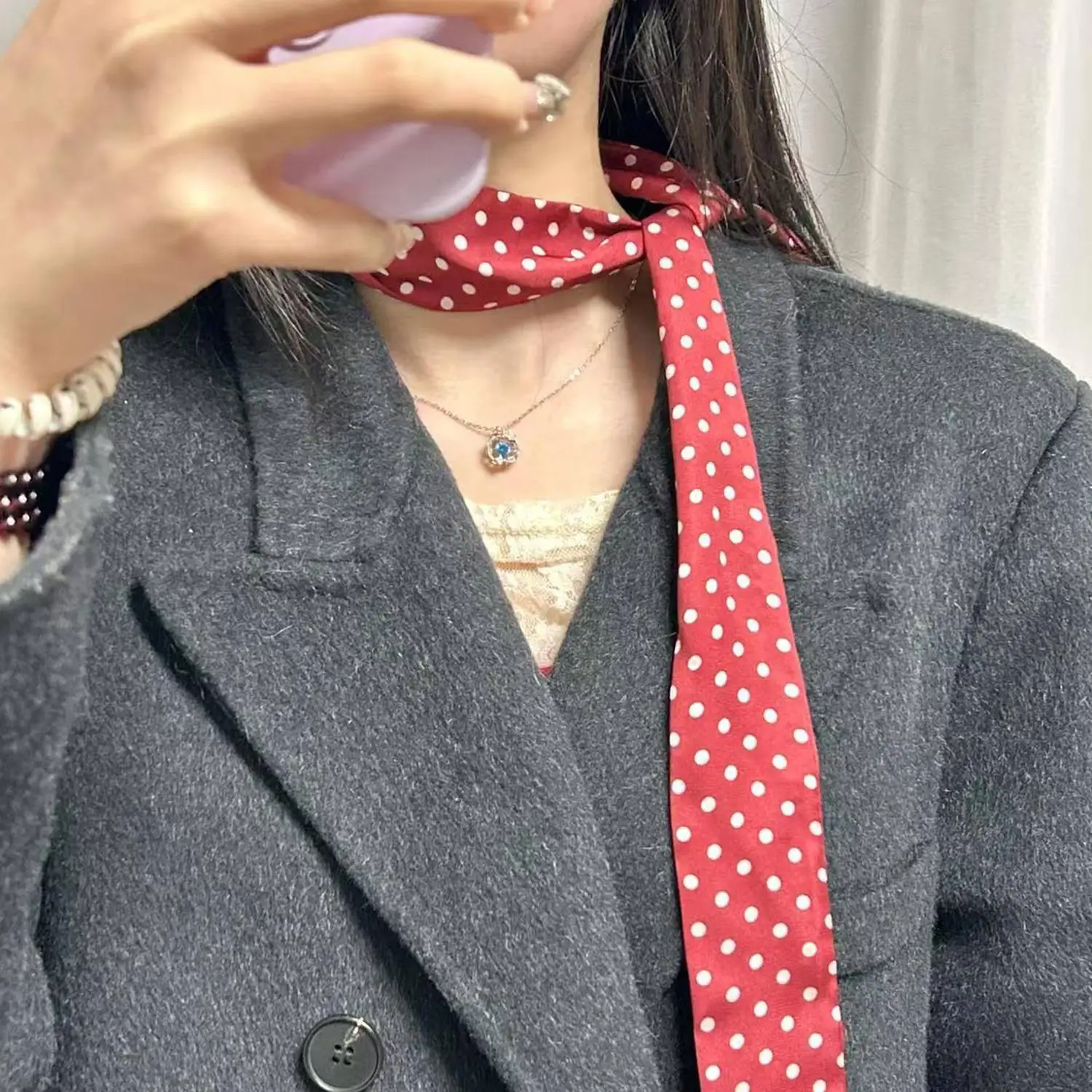 Retro Red Polka Dot Satin Scarf Women Cloth Hair Bands Headdress Accessories Lady Scarves Ribbon Neck Ties For Bag Handle
Retro Red Polka Dot Satin Scarf Women Cloth Hair Bands Headdress Accessories Lady Scarves Ribbon Neck Ties For Bag Handle