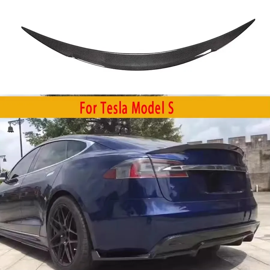 For Tesla Model S 2017+ Carbon Fiber Tail fins Rear Trunk Spoiler Guide Wing Rear Wing Diverter Car Accessories Body Kit
For Tesla Model S 2017+ Carbon Fiber Tail fins Rear Trunk Spoiler Guide Wing Rear Wing Diverter Car Accessories Body Kit
