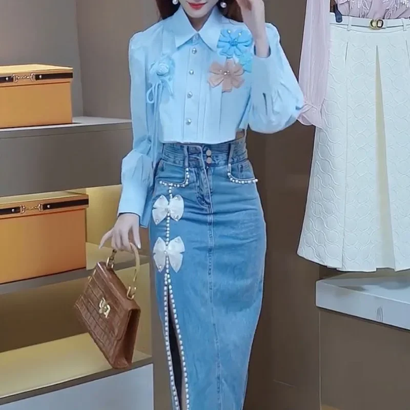Jeans Skirts for Women Gyaru Midi Woman Denim Skirt with Slit Cute Kawaii High Waist Clothing Trend 2024 Cheap Chic and Elegant
Jeans Skirts for Women Gyaru Midi Woman Denim Skirt with Slit Cute Kawaii High Waist Clothing Trend 2024 Cheap Chic and Elegant