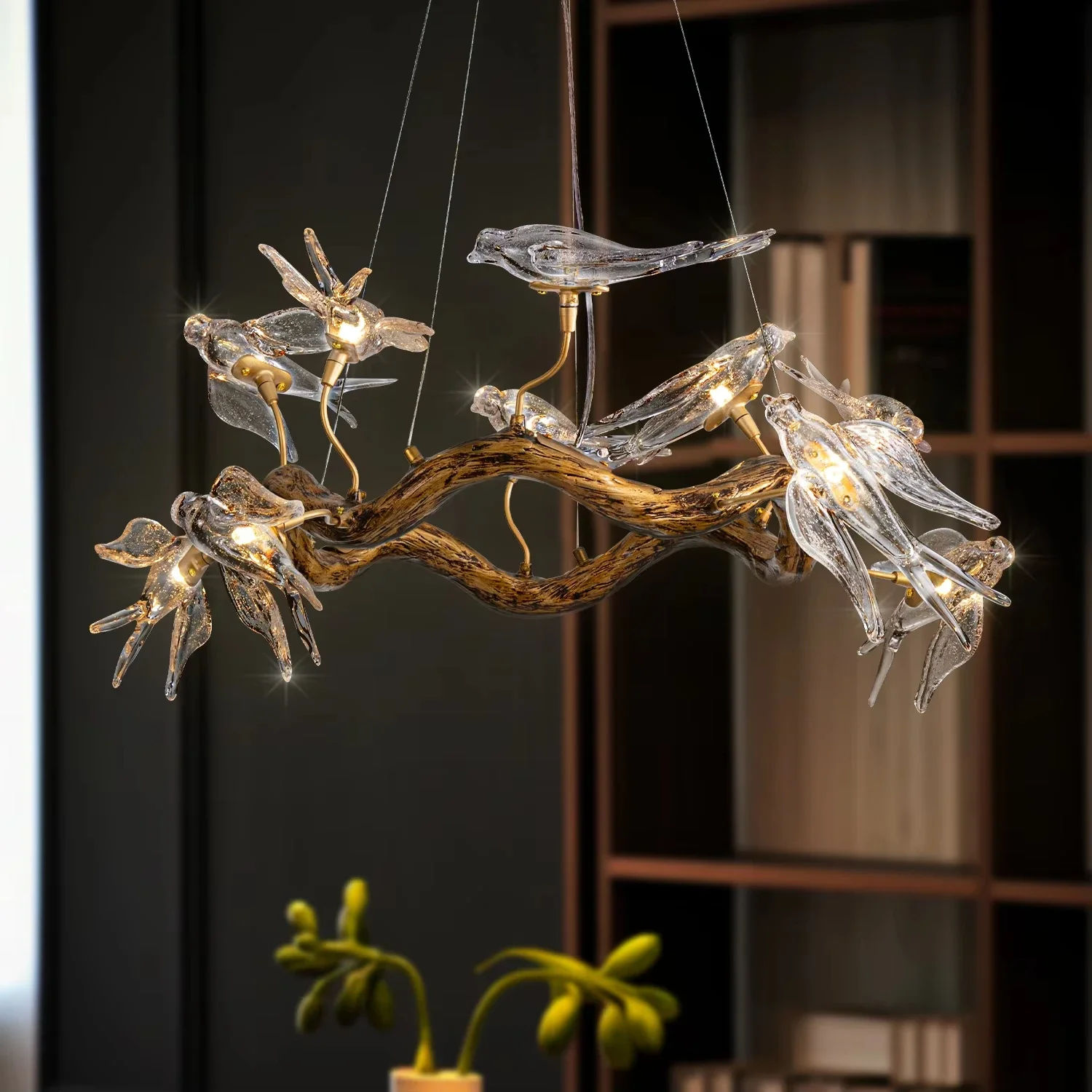 Vintage Round Glass Bird Ceiling Chandelier Swallow Long Dining Table Living Room Luxury Branch Pendant Chandelier Lamp Designer
Vintage Round Glass Bird Ceiling Chandelier Swallow Long Dining Table Living Room Luxury Branch Pendant Chandelier Lamp Designer