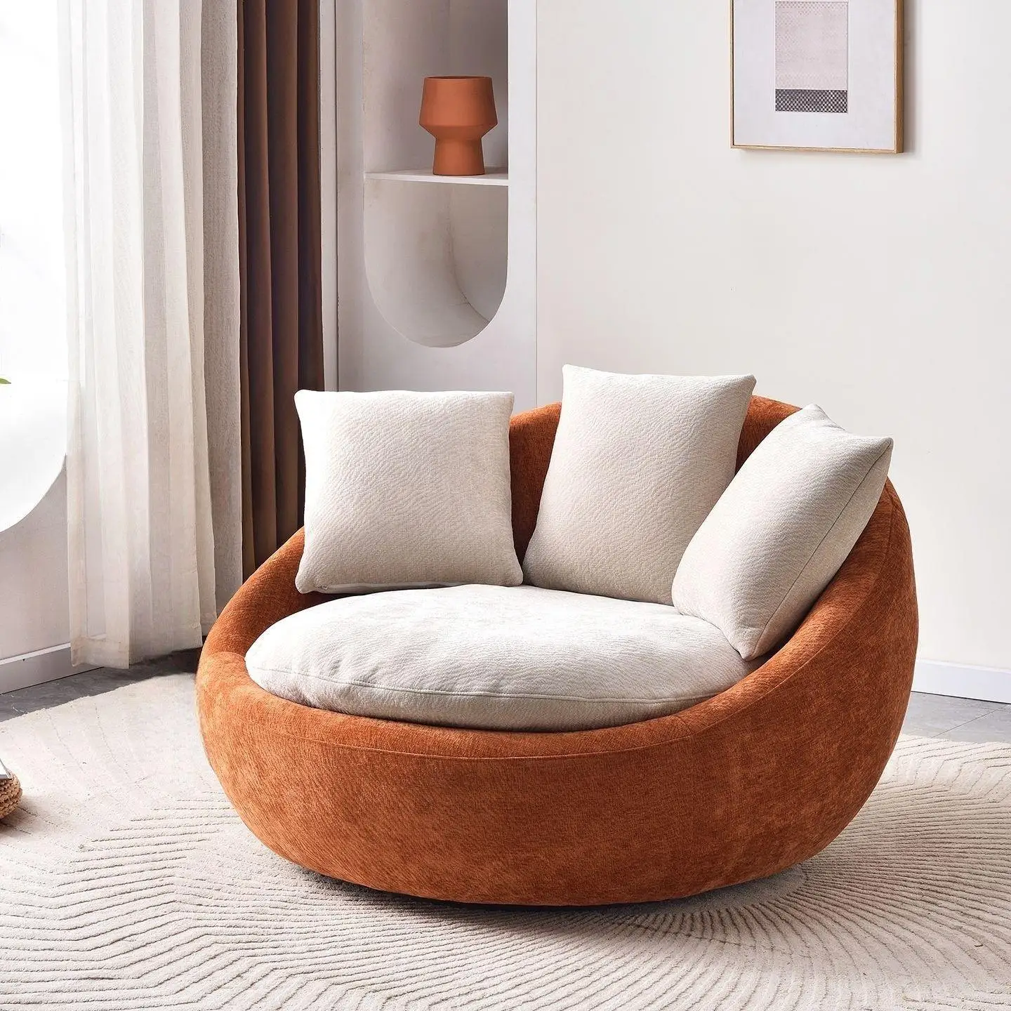 Bird's nest lazy sofa rotatable high-end living room balcony Internet celebrity lazy leisure small apartment single sofa chair
Bird's nest lazy sofa rotatable high-end living room balcony Internet celebrity lazy leisure small apartment single sofa chair