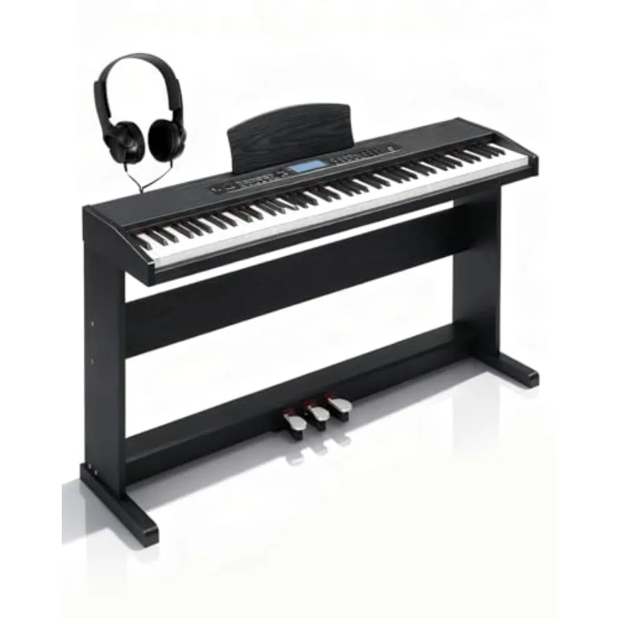 88 Key Digital Piano Electric Keyboard with LCD Display Wireless Connection for Beginners 800 Tones 200 Rhythms 200 Demos Chord
88 Key Digital Piano Electric Keyboard with LCD Display Wireless Connection for Beginners 800 Tones 200 Rhythms 200 Demos Chord