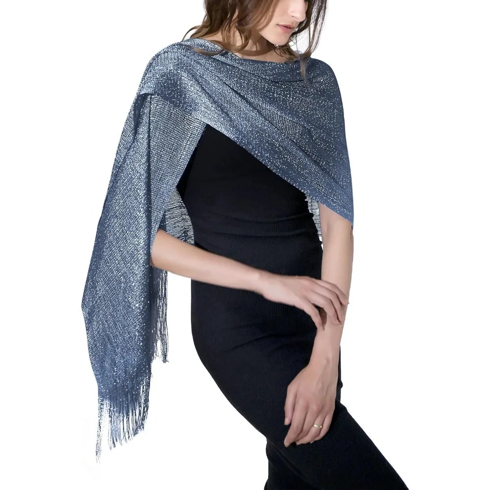 Ladies' shiny scarves and shawls are perfect as gifts for Christmas, Thanksgiving, Mother's Day, New Year, or birthdays
Ladies' shiny scarves and shawls are perfect as gifts for Christmas, Thanksgiving, Mother's Day, New Year, or birthdays