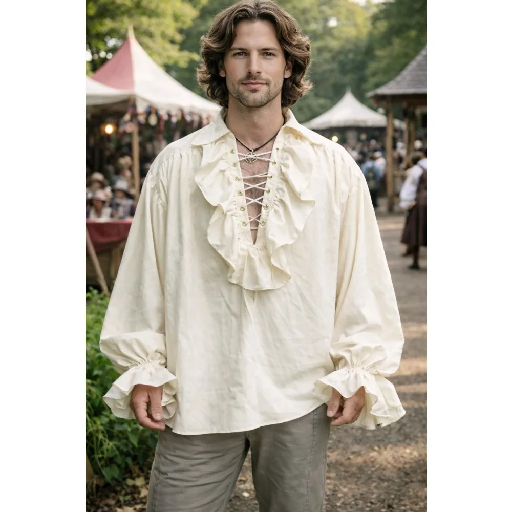 Medieval Renaissance Steampunk Blouse / Shirt Pirate Knight Ritter Viking Fancy Dress Men's Pirate Halloween
Medieval Renaissance Steampunk Blouse / Shirt Pirate Knight Ritter Viking Fancy Dress Men's Pirate Halloween