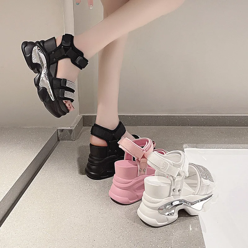 10cm Height-increasing Thick-soled Women Sandals Summer Open-toe Muffin-bottom Sporty Casual Dad Shoes Pink Female Sneakers Shoe
10cm Height-increasing Thick-soled Women Sandals Summer Open-toe Muffin-bottom Sporty Casual Dad Shoes Pink Female Sneakers Shoe
