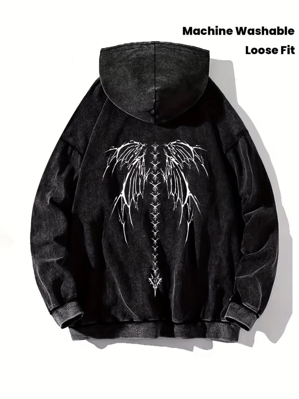 Свободная куртка с капюшоном в готическом стиле Y2K и готическим логотипом — черная уличная одежда свободного кроя унисекс, всесезонная верхняя одежда
Свободная куртка с капюшоном в готическом стиле Y2K и готическим логотипом — черная уличная одежда свободного кроя унисекс, всесезонная верхняя одежда