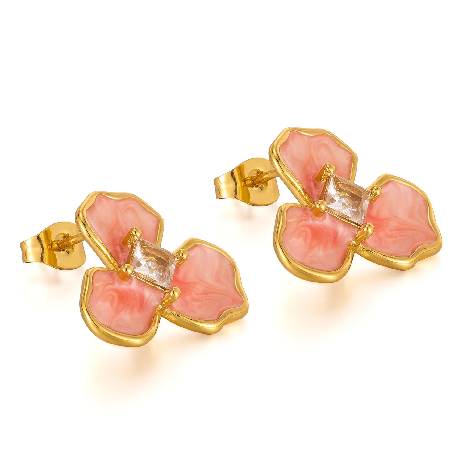 French Style Flower Enamel Earrings for Women – Stainless Steel Commuter Chic Drop Earrings
French Style Flower Enamel Earrings for Women – Stainless Steel Commuter Chic Drop Earrings