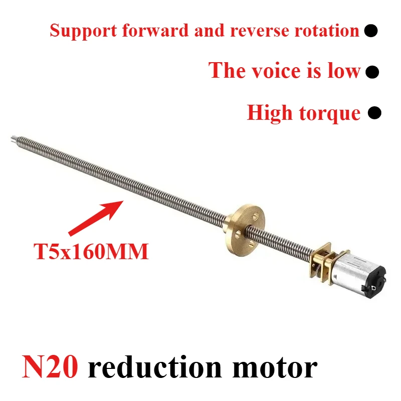 Electric Motors Gearbox Motor Gear Box Thread Reduction Motor W/ Long Output Shaft Continuous Current T5 x 160mm N20 DC Gear 
Electric Motors Gearbox Motor Gear Box Thread Reduction Motor W/ Long Output Shaft Continuous Current T5 x 160mm N20 DC Gear