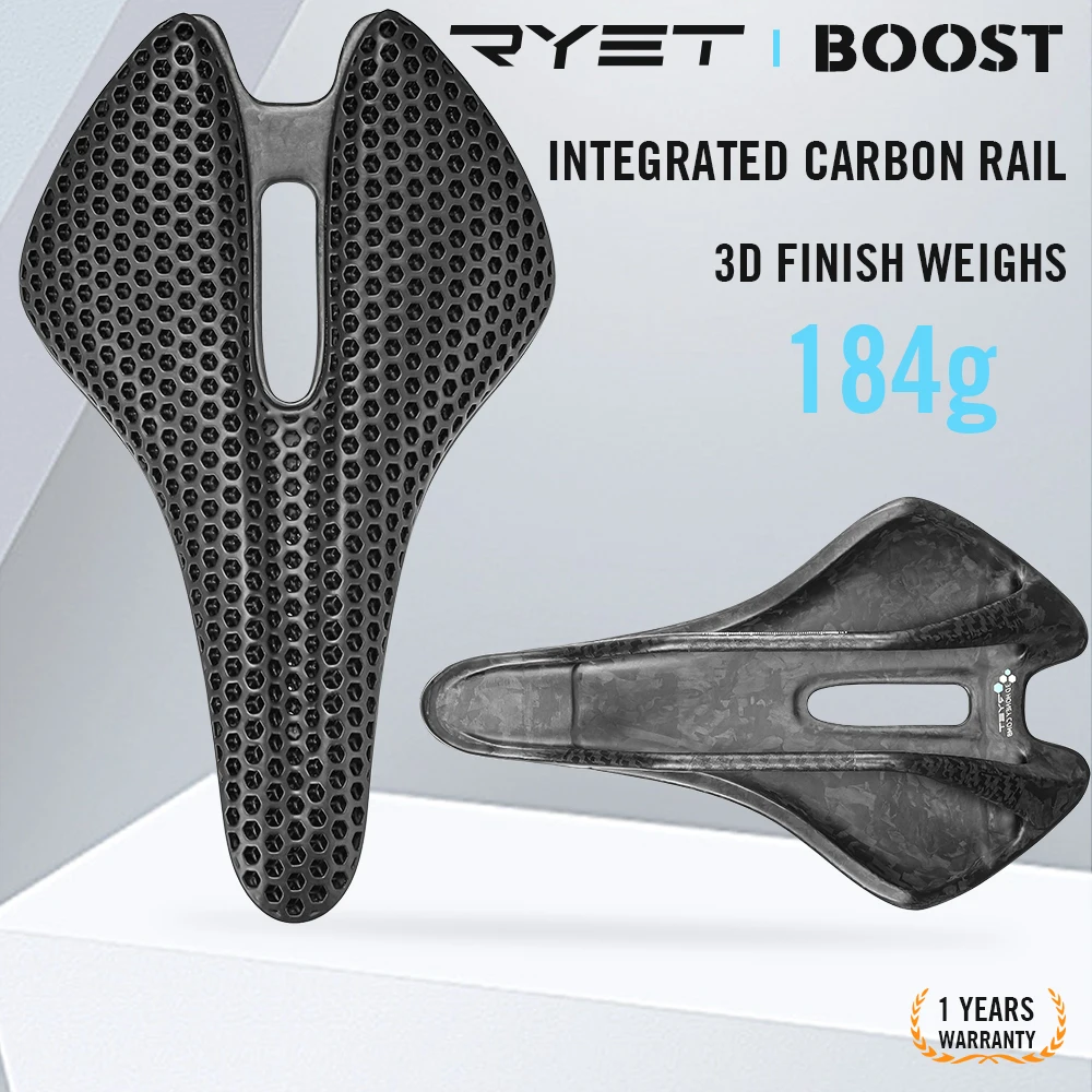 RYET T1000-grade Full Carbon 3D Printed Saddle 250x150mm Ultralight Hollow for Road MTB Gravel Bike Seat Cycling Cushion Parts
RYET T1000-grade Full Carbon 3D Printed Saddle 250x150mm Ultralight Hollow for Road MTB Gravel Bike Seat Cycling Cushion Parts