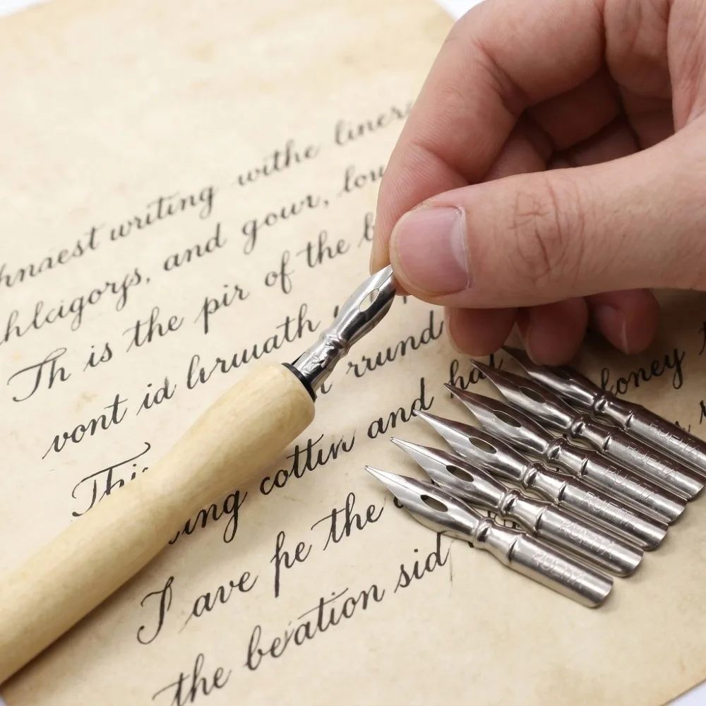 10PCS Metal Dip Pen Nibs Replaceable Smooth Writing Calligraphy Nibs Flexible Easy Assembly Matching Pen Nib Art Hand Lettering
10PCS Metal Dip Pen Nibs Replaceable Smooth Writing Calligraphy Nibs Flexible Easy Assembly Matching Pen Nib Art Hand Lettering