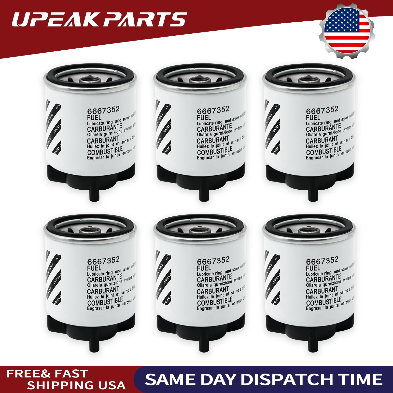 6 Pcs 6667352 Fuel Filter Water Separator Replacement for 453 463 553 653 751 753 853 863 Replaces 6647773 P551039 FS19581
6 Pcs 6667352 Fuel Filter Water Separator Replacement for 453 463 553 653 751 753 853 863 Replaces 6647773 P551039 FS19581