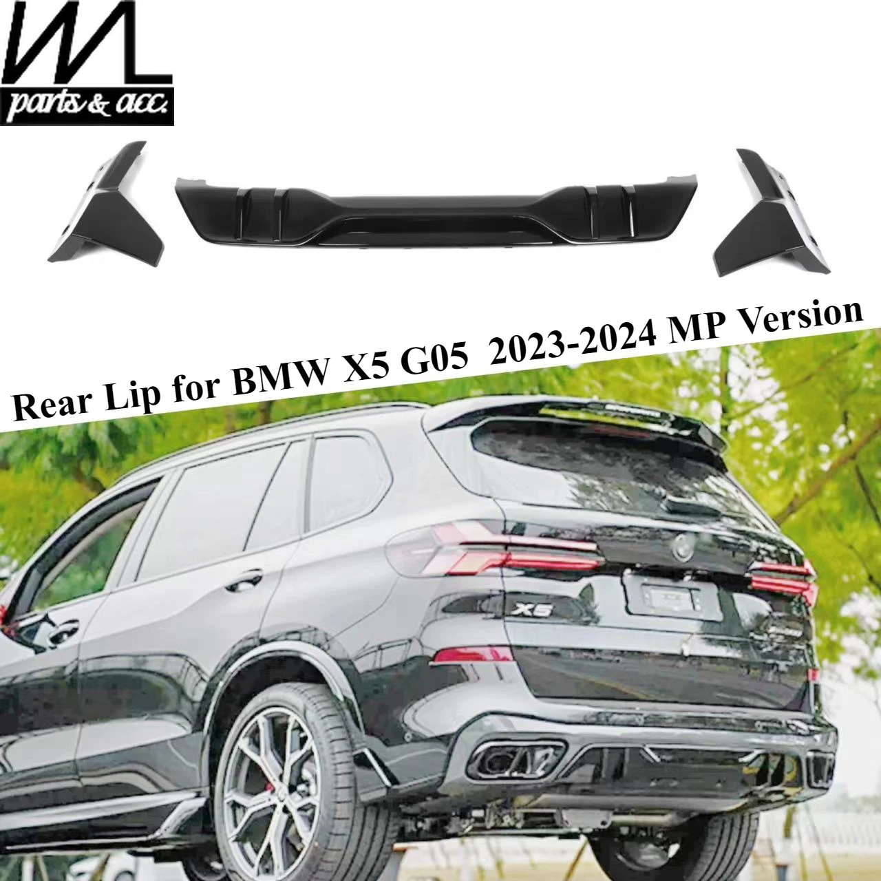 Suitable for BMW X5 G05 2023-2024 Replacement MP Rear Lip Splitter Canards Body Kits 3-piece ABS Car Styling Accessories
Suitable for BMW X5 G05 2023-2024 Replacement MP Rear Lip Splitter Canards Body Kits 3-piece ABS Car Styling Accessories