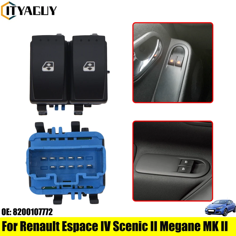 2 Button 10 Pins Car Electric Window Lifter Switch 8200107772 8200315040 For Renault Megane II Grand Scenic II Espace IV Baujahr
2 Button 10 Pins Car Electric Window Lifter Switch 8200107772 8200315040 For Renault Megane II Grand Scenic II Espace IV Baujahr