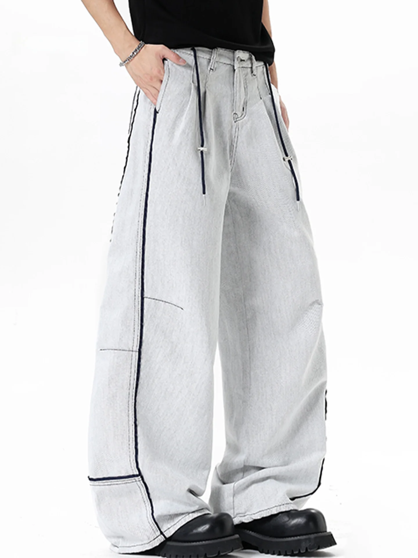 American Retro Belted Knife Jeans Men Summer Thin Washed Loose Straight Leg Wide Leg Pants Wmnm Brand Casual Wear Polyester F...
American Retro Belted Knife Jeans Men Summer Thin Washed Loose Straight Leg Wide Leg Pants Wmnm Brand Casual Wear Polyester F...