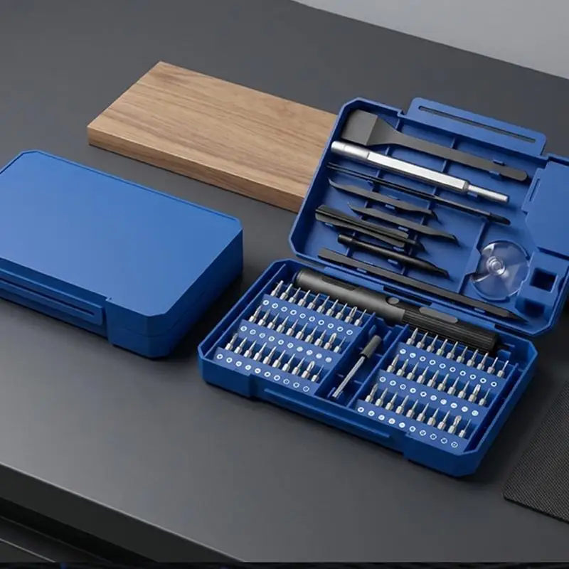 Electric Screwdriver Set 76 in 1 Accuracy Repair Set with Adjustable Torques LED Display Steel Bits and Storage Case D2RD
