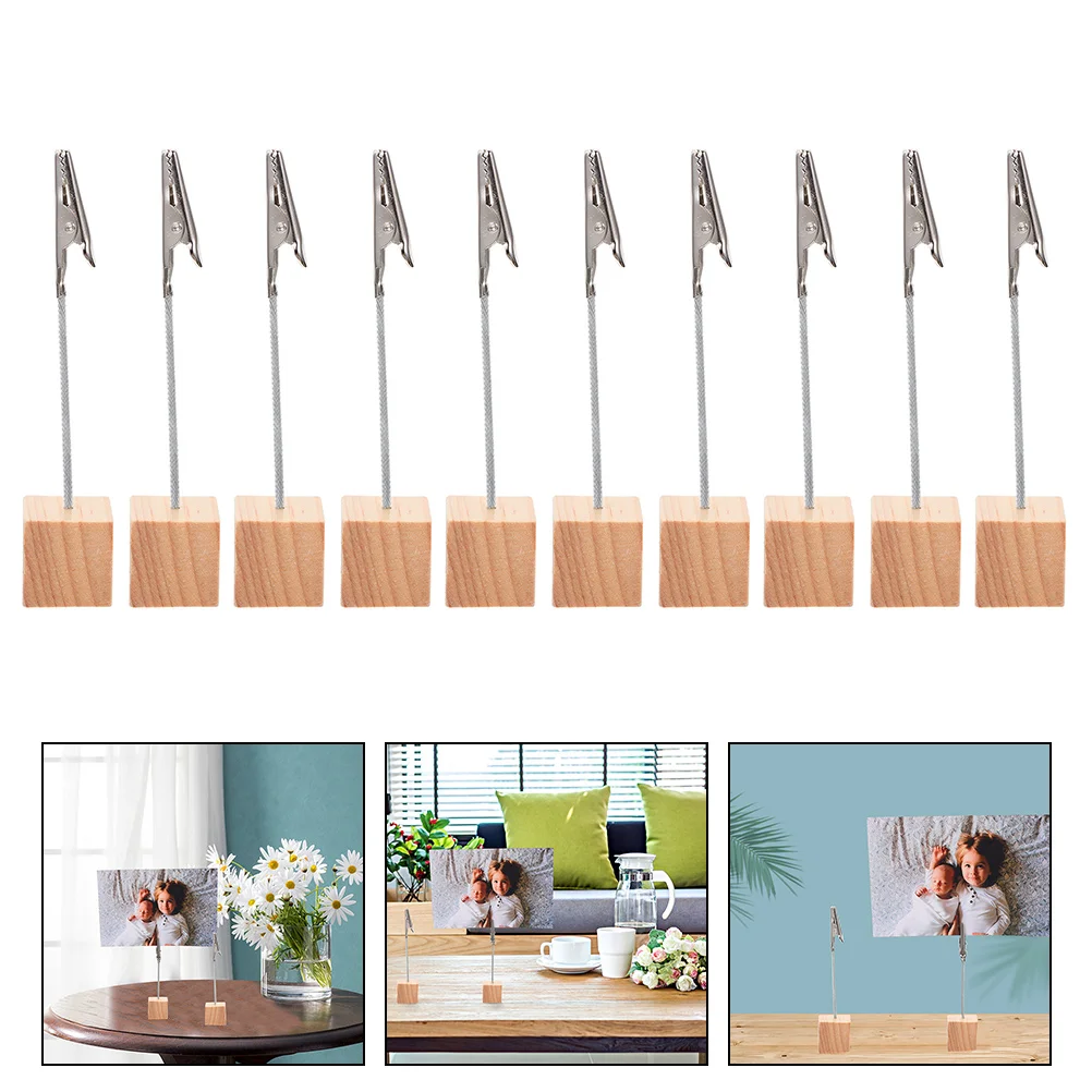 10 Pcs Clips Business Card Business Cards Holder Desktop Note Clamps Wooden Iron Office Supplies Memo Holder
10 Pcs Clips Business Card Business Cards Holder Desktop Note Clamps Wooden Iron Office Supplies Memo Holder