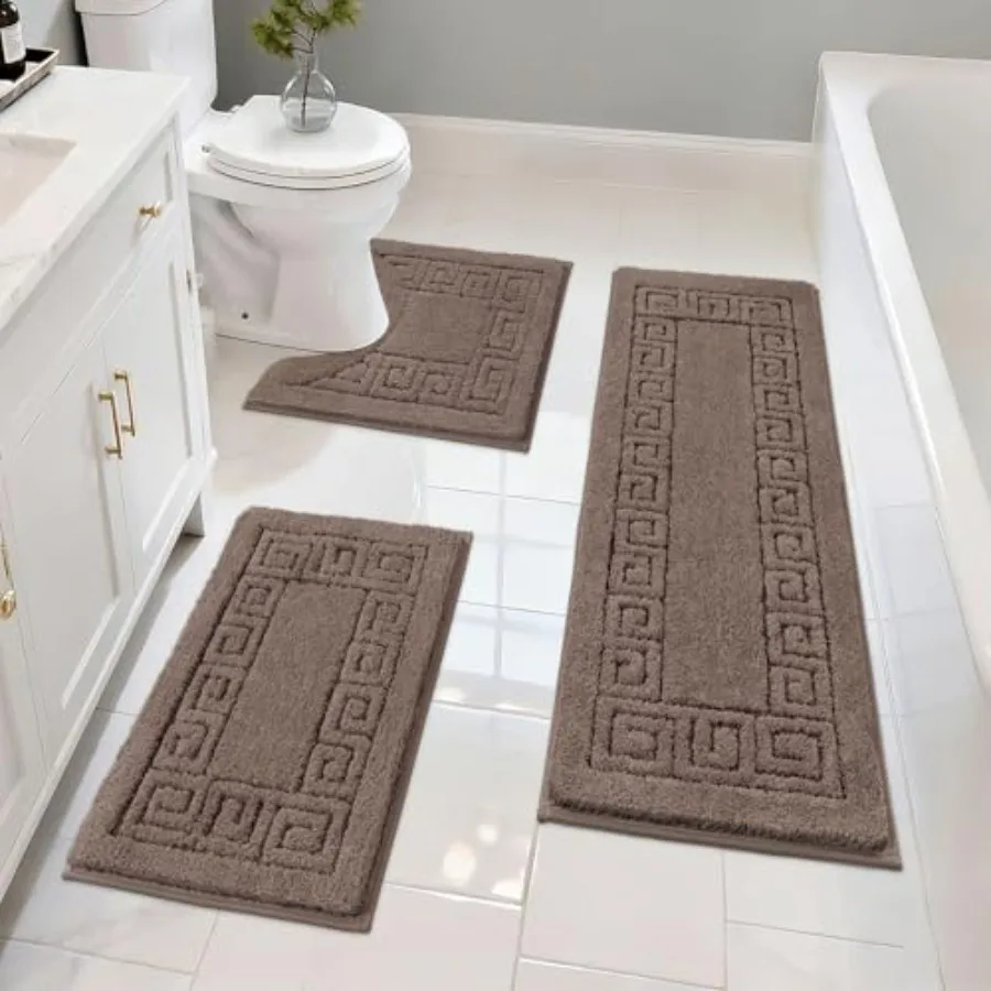 Bathroom Rugs Sets 3 Pcs Non Slip Washable, Absorbent Microfiber Bath Mats for Bathroom Shower Rug Runner Quick Dry, Plush Supe
Bathroom Rugs Sets 3 Pcs Non Slip Washable, Absorbent Microfiber Bath Mats for Bathroom Shower Rug Runner Quick Dry, Plush Supe