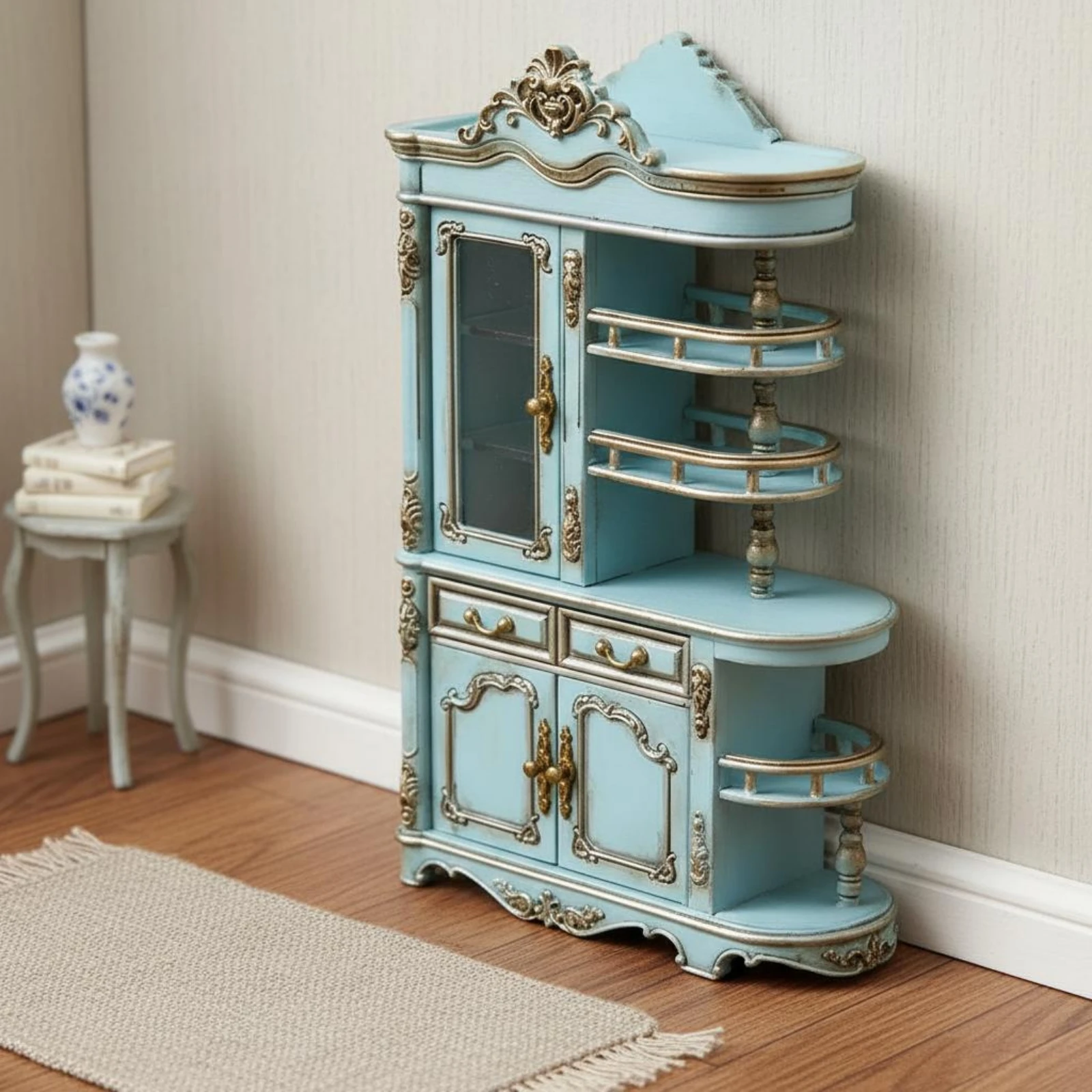 1:12 Scale Cabinet Artisanal Details Mini Display Shelf Miniature Wooden Cupboard Ornate Design
1:12 Scale Cabinet Artisanal Details Mini Display Shelf Miniature Wooden Cupboard Ornate Design