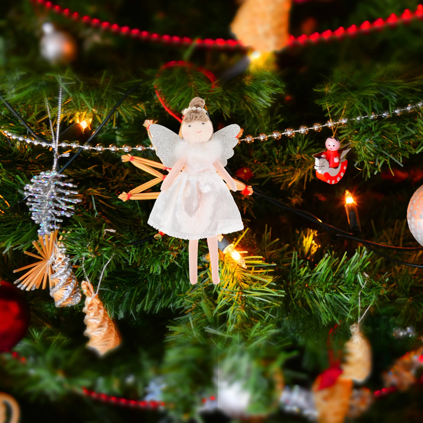 Tree Top Star Decoration Angel Christmas Holiday nament Girl Pendant Custom Keychains Elegant Design Festive Touch Soft
Tree Top Star Decoration Angel Christmas Holiday nament Girl Pendant Custom Keychains Elegant Design Festive Touch Soft