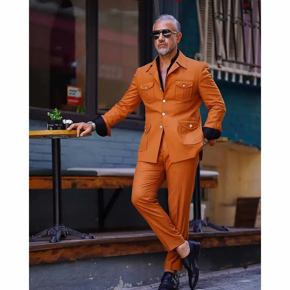Solid Color Single Breasted Stand Lapel Men Suit Prom Party Regular Length Chic 2 Piece Jacket Pants Tailor-made Male Set
Solid Color Single Breasted Stand Lapel Men Suit Prom Party Regular Length Chic 2 Piece Jacket Pants Tailor-made Male Set