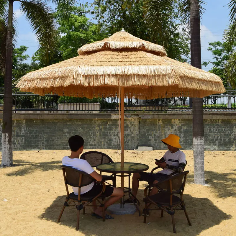 Пляжный зонт из полипропилена в гавайском стиле, уличный пляжный зонт Thatch 
Пляжный зонт из полипропилена в гавайском стиле, уличный пляжный зонт Thatch