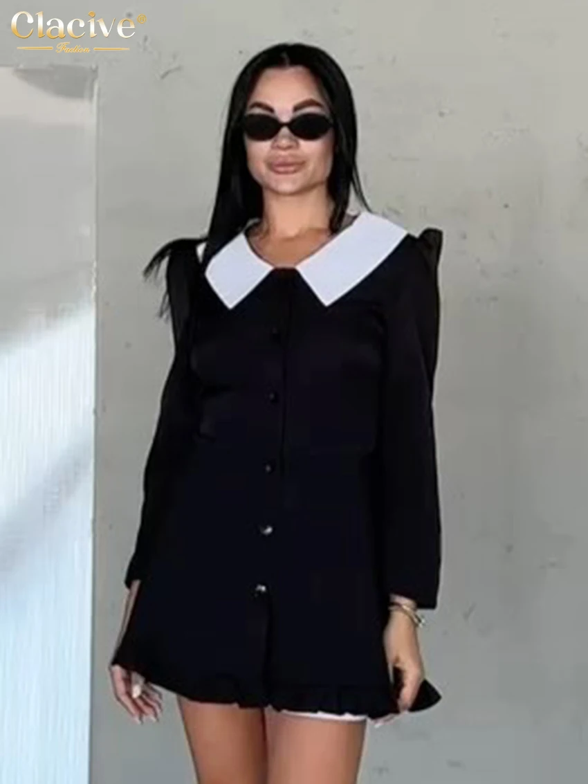 Clacive Fashion Loose Black Office 2 Piece Sets Women Outfit 2025 Elegant Long Sleeve Dress With High Waist Shorts Set Female
Clacive Fashion Loose Black Office 2 Piece Sets Women Outfit 2025 Elegant Long Sleeve Dress With High Waist Shorts Set Female
