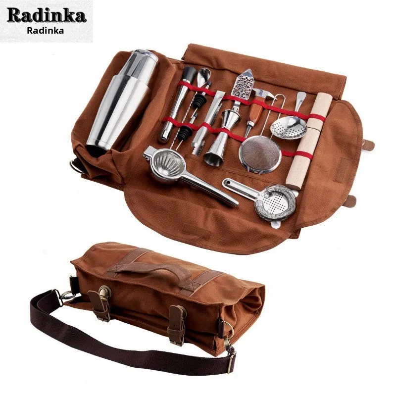 Canvas Bar Tool Bag Portable Cocktail Equipment Storage Bag Easy Carry Bartender Kit Bag Durable Organizer for Mixology Tools
Canvas Bar Tool Bag Portable Cocktail Equipment Storage Bag Easy Carry Bartender Kit Bag Durable Organizer for Mixology Tools