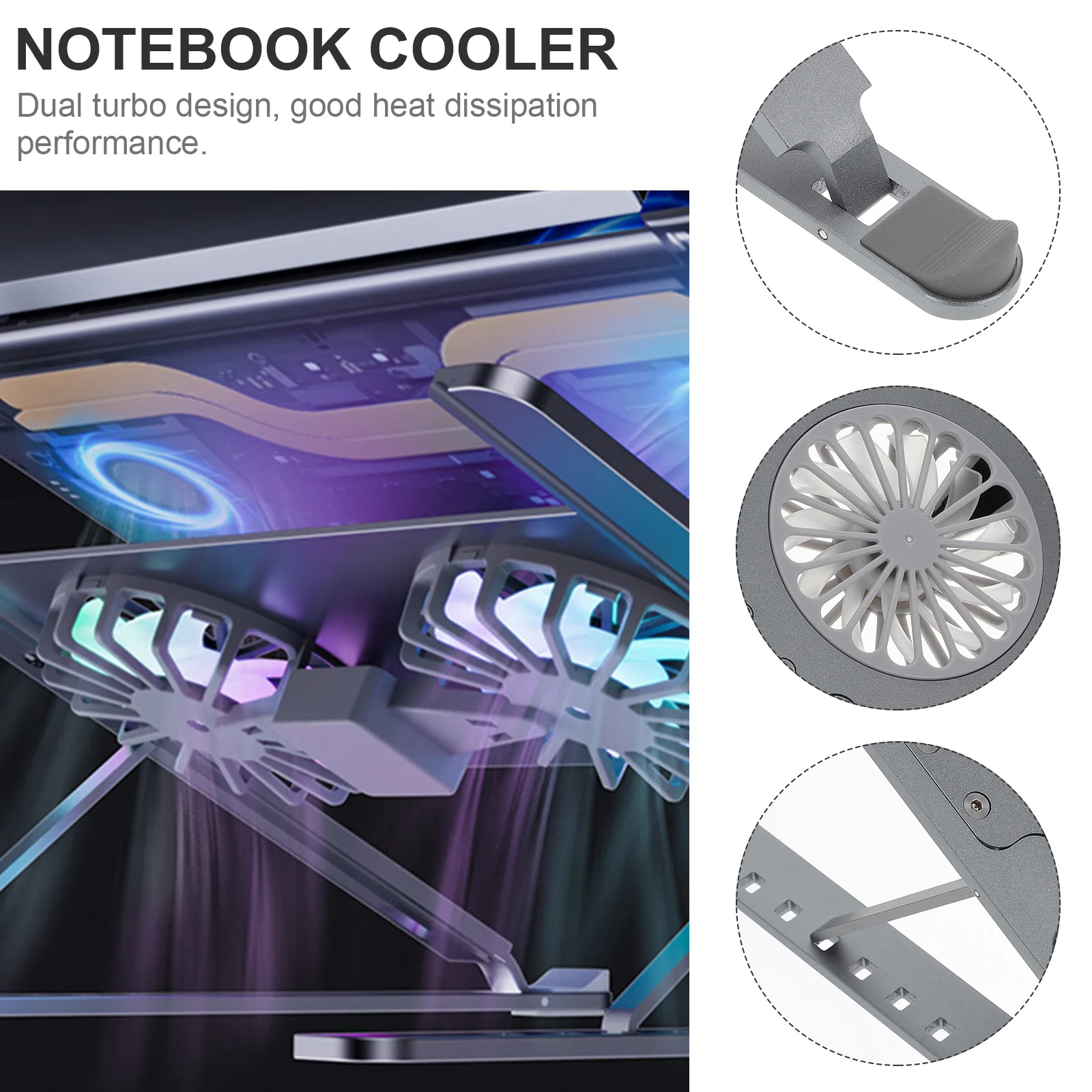 Adjustable Stand Double Dissipation Anodized Aluminum Alloy Cooling Pad For Gaming Working Notebook Quiet Laptop Air 
Adjustable Stand Double Dissipation Anodized Aluminum Alloy Cooling Pad For Gaming Working Notebook Quiet Laptop Air