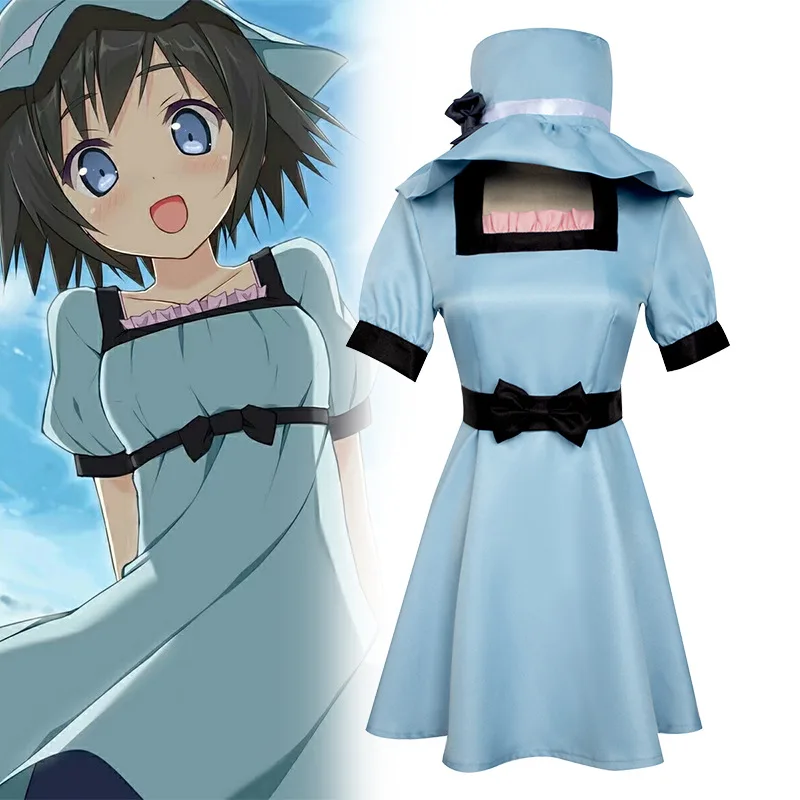 Anime Steins Gate Shiina Mayuri Cosplay Costume Blue Dress Hat Daily Outfits Christmas Carnival Role Play Uniform for Women
Anime Steins Gate Shiina Mayuri Cosplay Costume Blue Dress Hat Daily Outfits Christmas Carnival Role Play Uniform for Women